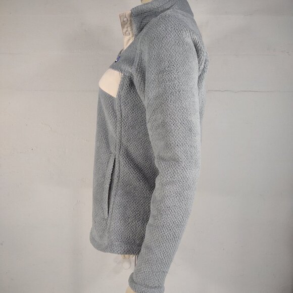 Patagonia gray plush 1/4 snap Retool snap tee pullover sweatshirt ladies Medium - Picture 7 of 9